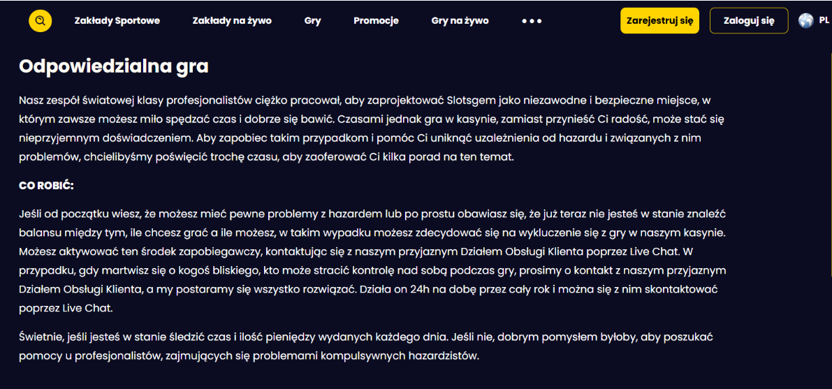 Odpowiedzialna gra w kasynie online